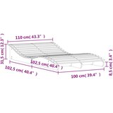  Ležaljka za sunčanje 205 x 110 x 31,5 cm od masivne borovine | shoptok.hr