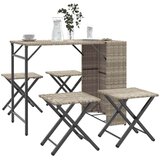 vidaXL 5-dijelni vrtni blagovaonski set sklopivi svijetlo | shoptok.hr