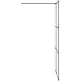 Pregrada za tuširanje s prozirnim staklom ESG 115 x 195 cm crna | Eponuda.ba