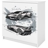  Dječja komoda - AUTO - bijela | shoptok.hr