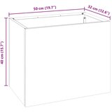  Vrtna saksija Bijelo 50 x 32 x 40 cm Čelična vrata | shoptok.hr