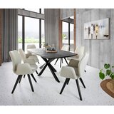 Premium Living naslanjač royan iii, krem, črna | Shoptok.si