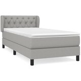 Maison Chic Box spring postelja - Vzmetna postelja z vzmetnico svetlo siva 80x200 cm blago SL7448, (21900885) Cene