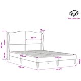  Krevetna konstrukcija Ružičasta 120 x 200 cm Baršun | shoptok.hr