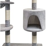  Penjalica Grebalica za Mačke sa Stupovima od Sisala 125 cm Siva | shoptok.hr
