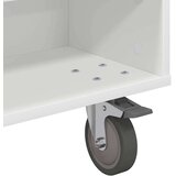  Stranska miza s kolesi Bela 90 x 50 x 30 cm Konstruiran les, (5000201909) | Shoptok.si