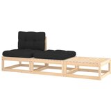 Maison Chic Seti vrtnega pohištva - Vrtna garnitura - Vrtni pohištvo set 2-delna z blazinami trdna borovina, (21818483) | Shoptok.si