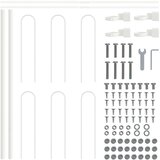  Vrtna ograja z obrobo, bleda, 3,4x0,6 m, jeklo | Shoptok.si