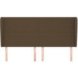  Uzglavlje s ušima tamnosmeđe 163x23x118/128 cm od tkanine | shoptok.hr