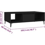  Stolić za kavu crni 103,5 x 60 x 35 cm konstruirano drvo | shoptok.hr