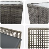  3-dijelni vrtni bistro set s jastucima siva poli ratan | shoptok.hr