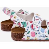Boto Children's sandals on cork sole with buckles fruits white Thessa | shoptok.hr