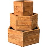  Set drvenih cvjetnih posuda (3 kom) | shoptok.hr