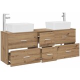  Set ormarića za kupaonicu 3 kom. Hrast artisan Smeđa 53 x 34,5 x 63 cm | Shoptok.si