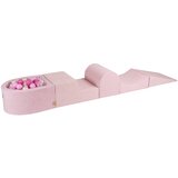 MeowBaby Penové igrišče s praškasto roza bazenom, 100 kroglic: Pastelno roza/svetlo roza/priročna/perleščna, (20739876) | Shoptok.si