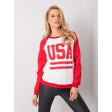 RUE PARIS Sweatshirt-DS-BL-1111.06P-white-red | Shoptok.si