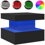 Maison Chic Klubska mizica - kavna mizica - Nizka mizica z LED lučkami črna 50x50x40 cm, (21752253) Cene