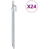  Klinovi za šator V-oblika 24 kom 24 cm Ø 20 mm pocinčani čelik | shoptok.hr