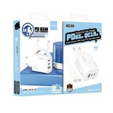 Moxom MX-HC158 QC3.0 65W Type-C na Type-C punjač beli u