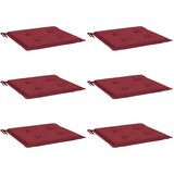  Jastuci za vrtne stolice 6 kom boja vina 40x40x4 cm od tkanine | shoptok.hr