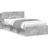  Okvir kreveta s pohranom s uzglavljem Betonska siva 75 x 190 cm | shoptok.hr