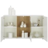 Hom`in komoda, bela, barve hrasta | Shoptok.si