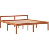 vidaXL Postelja za starejše voščeno rjava 160x200 cm trdna borovina | Shoptok.si