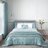 Catherine Lansfield Bijela/plava posteljina za bračni krevet/za produženi krevet od mikrosatena 230x220 cm Sequin Cluster – | shoptok.hr