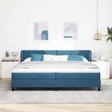  s opruga kutije Tamno plava 200 x 200 cm Baršun | shoptok.hr