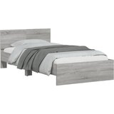  Okvir za krevet s uzglavljem boja hrasta 100x200 cm drveni Siva 100 x 200 cm | shoptok.hr