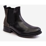 Kesi Women's Chelsea Low-Cut Boots with Embellishment, Black Donname Cene