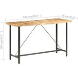 vidaXL Barski stol 180 x 70 x 107 cm od grubog drva manga | shoptok.hr