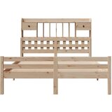 vidaXL Krevet s regalom za knjige bez madraca 150 x 200 cm od borovine | shoptok.hr