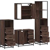 vidaXL 4-dijelni set kupaonskog namještaja boja smeđeg hrasta drveni | shoptok.hr