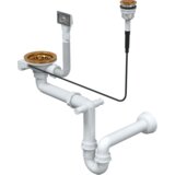 Quadron odvod s P2O daljinskim za čelične sudopere s 1 posudom, nano PVD bakar Cijene
