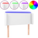 Maison Chic LED Posteljno vzglavje - Vzglavna omarica - Nočna omarica belo 83x16x78/88 cm umetno usnje, (21710064) | Shoptok.si