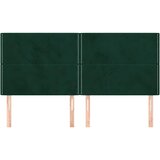  Uzglavlje tamnozeleno 200x5x118/128 cm baršunasto | shoptok.hr