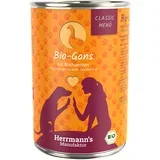 Varčno pakiranje Herrmann's Classic Bio-Menu 12 x 400 g - Bio gos z bio ajdo