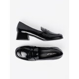 Shelvt Black loafers with heels | shoptok.hr