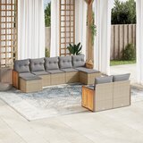 vidaXL 9-dijelni set vrtnih sofa s jastucima bež od poliratana | shoptok.hr