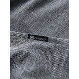 Ombre Men's melange polo shirt with striped collar - black | Eponuda.ba
