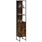 Furnova Kopalniška omarica dimljeni hrast 33x33x185,5 cm inženirski les, (21947168) | Shoptok.si