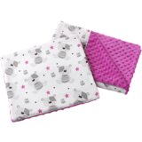 Medi Partners Quilt 55x75 + pillow 35x30 cotton + minky – Teddy + dark pink minky | shoptok.hr