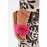 Boto Womens platform sandals with decorative flowers fuchsia Tessara | shoptok.hr