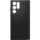 Spigen Ovitek za Samsung Galaxy S22 Ultra, silikonski z ucinkom križanja, nedrseci robovi - crn, (20632263) | Shoptok.si