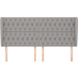  Uzglavlje s ušima svjetlosivo 183x23x118/128 cm od tkanine | shoptok.hr