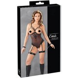 Cottelli Bondage - metalni prsten, tijelo trake s držačem za ruke (crno) - XL | shoptok.hr