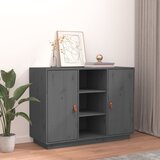vidaXL Komoda siva 100x40x75 cm trdna borovina Cene