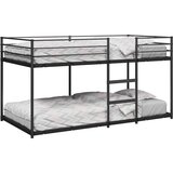 vidaXL Dvoposteljna postelja brez vzmetnice črna 90x200 cm jeklo Cene