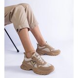 Gemre Brown platform sneakers with a heart by Martinez | Shoptok.si